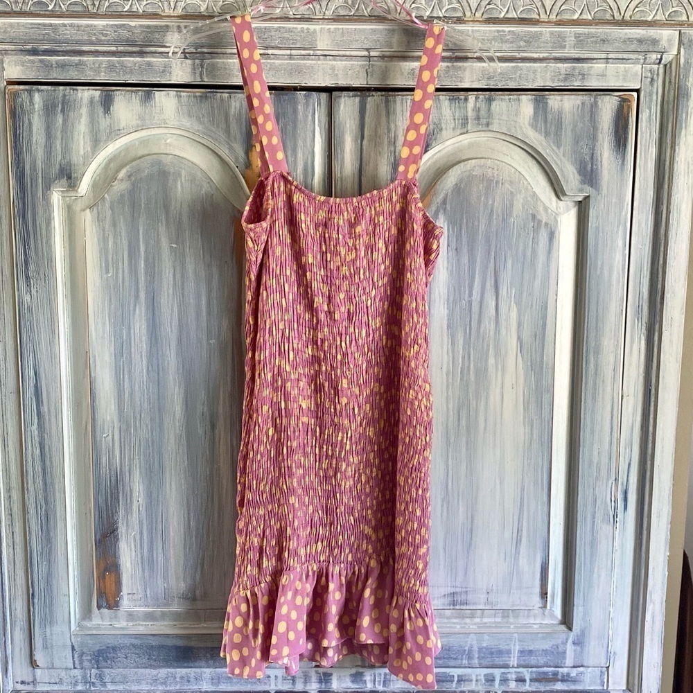 ZARA Pink and Yellow Polka Dot Sundress - Picture 4 of 9
